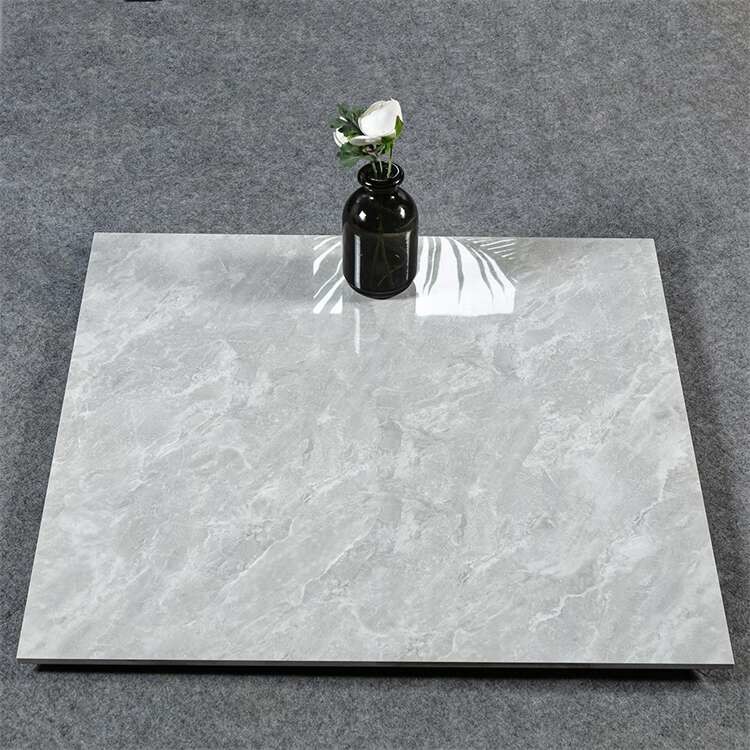 Full Glazed Polished Large Slab Porcelain Floor Tiles Marble Grain
