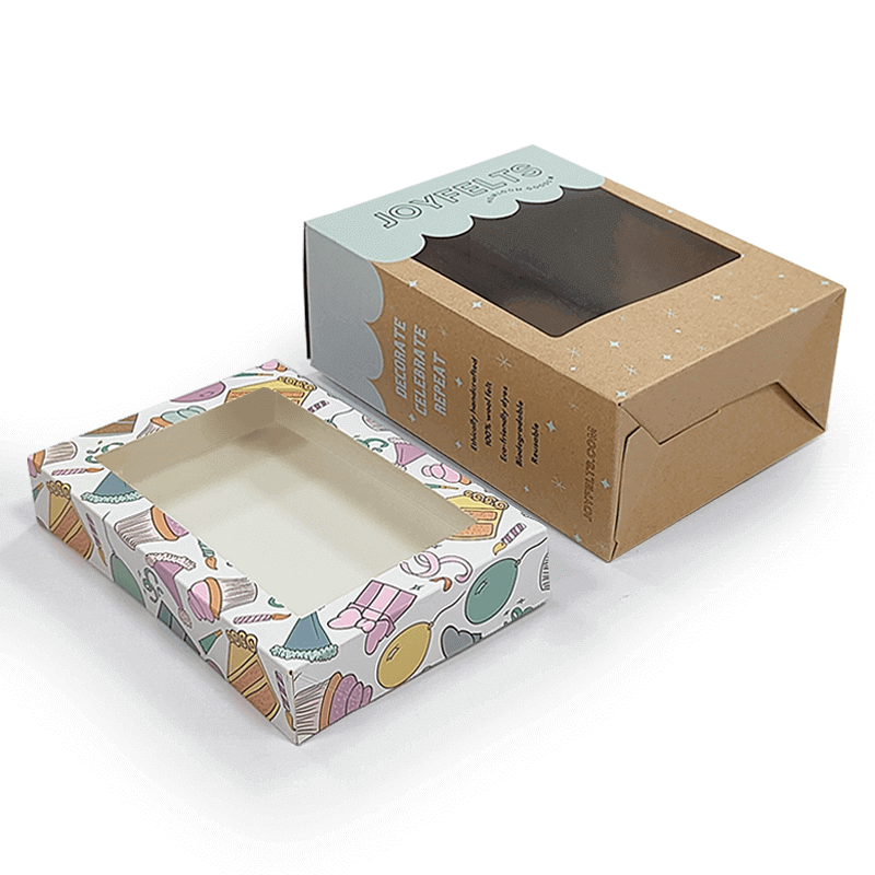 Eco Friendly Auto Lock Bottom Box UV Printing Brown Kraft Paper Gift Boxes