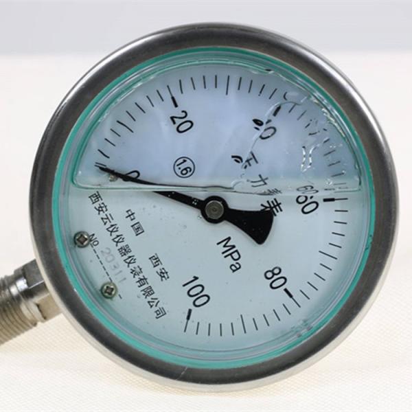 Precise Diaphragm Stainless Steel Pressure Meter Shock Proof Glycerine Liquid