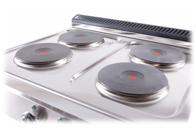 Electric 4 Hot Plate Cooker professional kitchen equipment With Cabinet 800*700*920mm