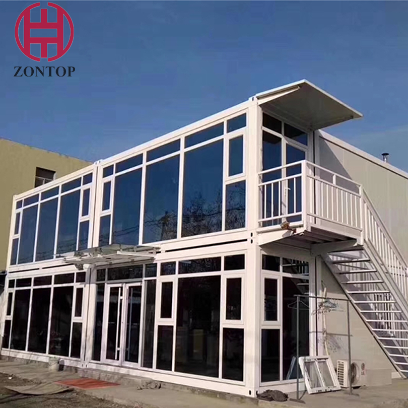 Zontop china factory detachable mobile prefab modular 20 ft 40ft shipping container houses homes