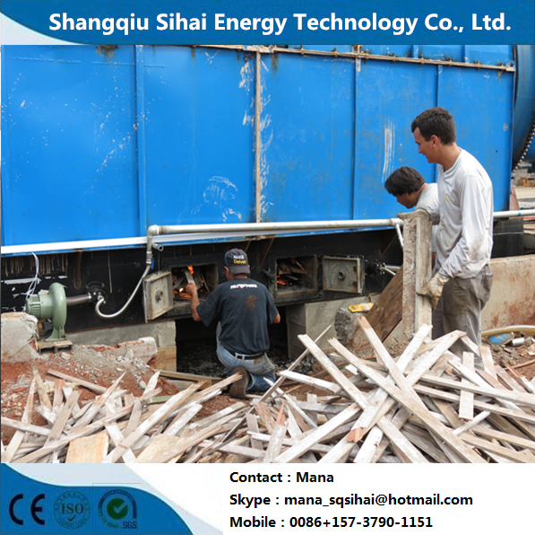 380V Used Plastic Tyres Recycling Machine For Fuel Oil Carbon Black Directly Heating