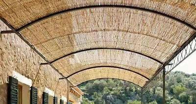 ECO Friendly Decoration Panels Privacy Carbonized Natural Reed Outdoor Garden