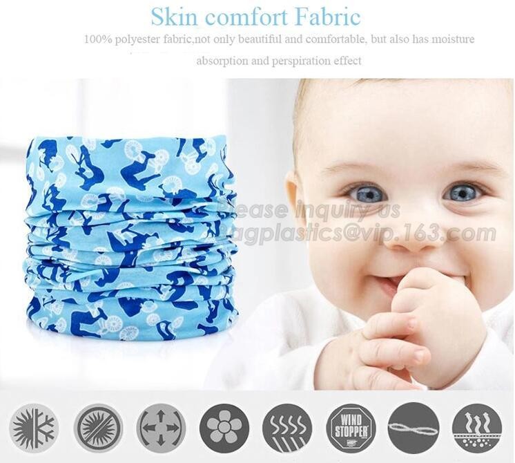 custom made digital sublimation polyester colorfast printed bandana,custom headwear printed seamless neck tube polyester