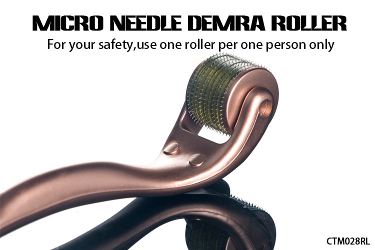 Gold Handle Micro Needle Derma Roller for Body / Facial Aesthetic Skin Care