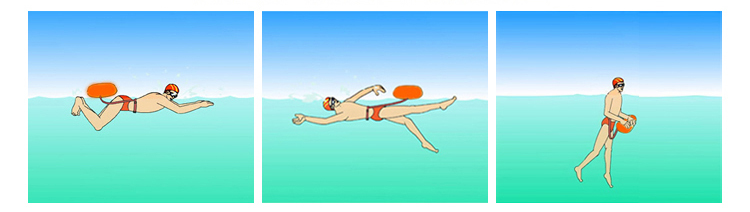 High Visible PVC Triathlon Swimming Buoy Open Water Inflatable Bag