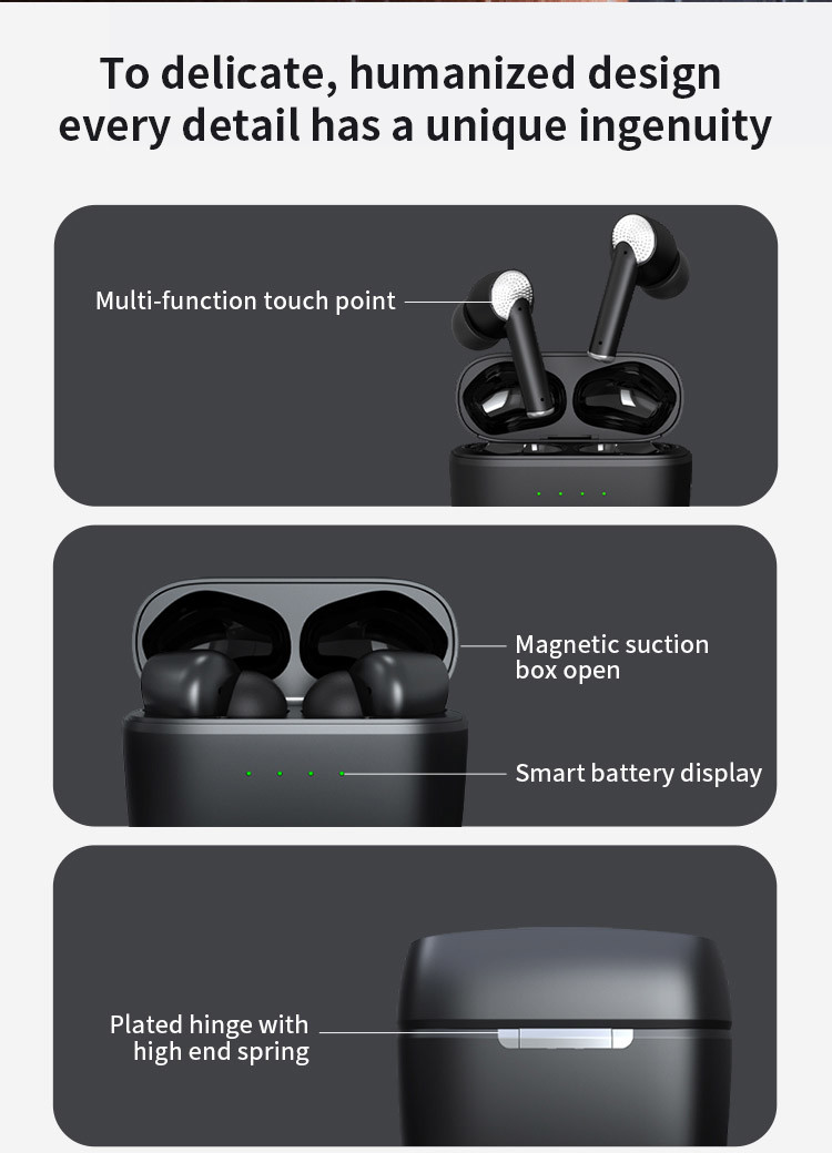 TWS True Wireless Bluetooth Stereo Earbud Noise Cancelling Earbuds For Sleeping Jerry 8973