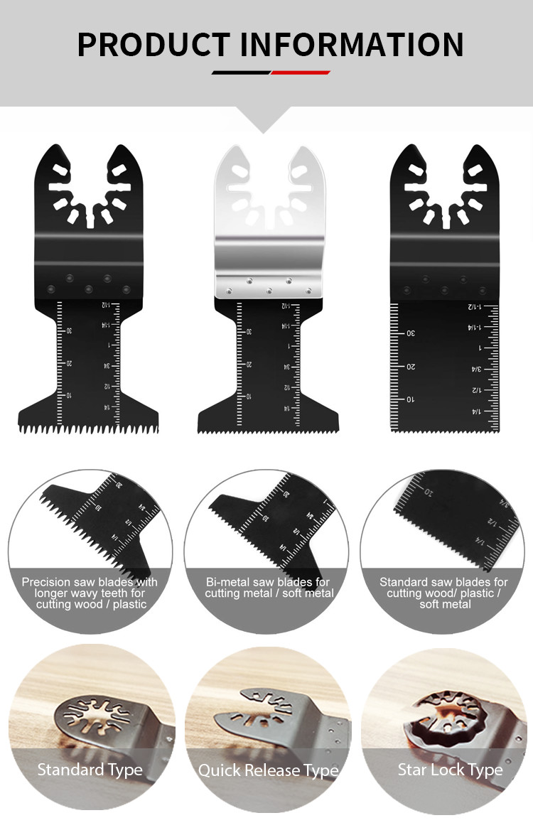 45X40mm Bi Metal HCS Oscillating Multi Tool Blades For Wood
