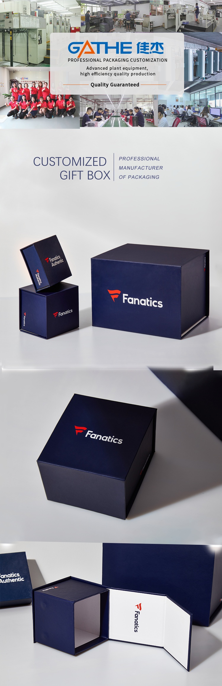 Custom Logo Luxury Paper Box Cardboard Clothing Packaging Gift Box With Magnet Lid Cover