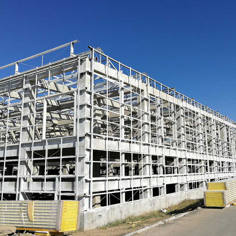 Quick Build Economical Prefabricated Steel Structure Workshop With Steel Base Cement Foundation