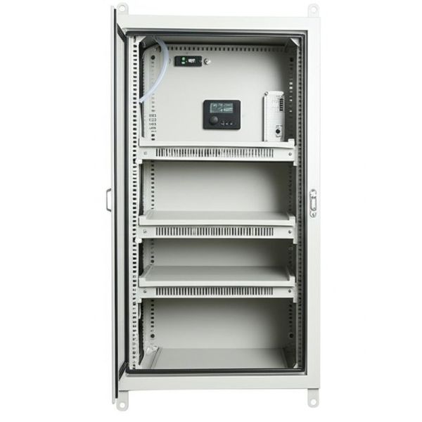 Weatherproof Telecom Enclosure with DC48V LED Lamp, 2 Shelves, and 19 Internal