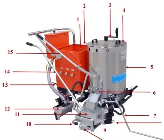 Multifunctional Difference Size Of Shoe Fully Automatic Thermoplastic Small Road Line Painting Machine
