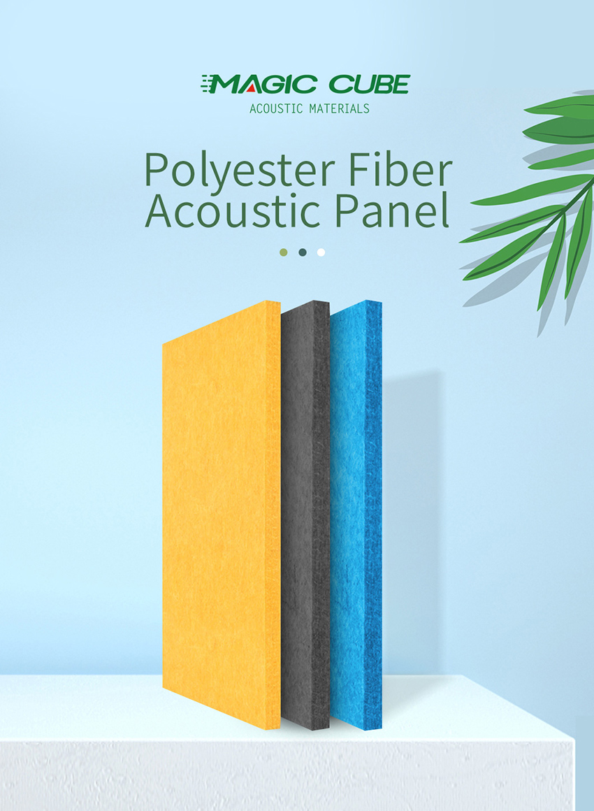Indoor Decorative Soundproof Wall Panel Pet Felt 100% Polyester Fiber Acoustic Panel For Meerting Room