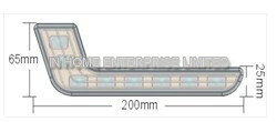 No Flickering or Buzzing White LED DRL Lights For Cars , 128 LM Plastic Cover