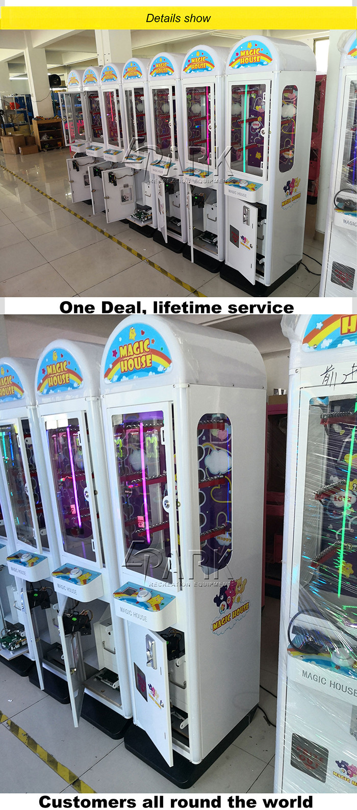 Pink Prize Gift Crane Game Machine Magic House English Version