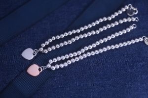 Unisex S925 Sterling Silver Love Bracelet Beads Heart Pendant Customized