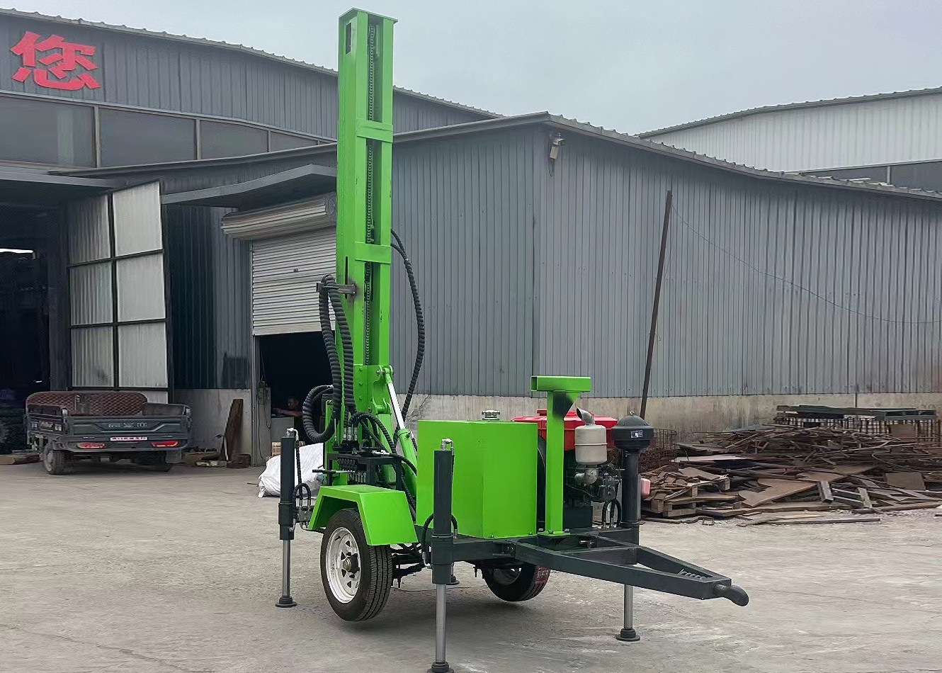 76mm Water Well Drilling Rig Power Diesel Engine 100-150 Meters Depth