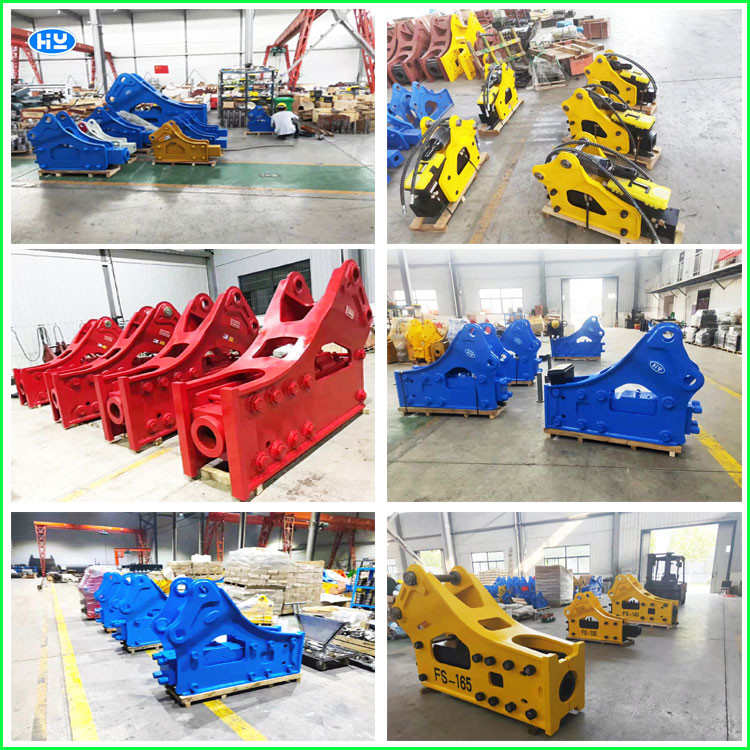 Crawler 75mm Rod Hydraulic Excavator Breaker 6-9 Tons Mini Demolition Hammer