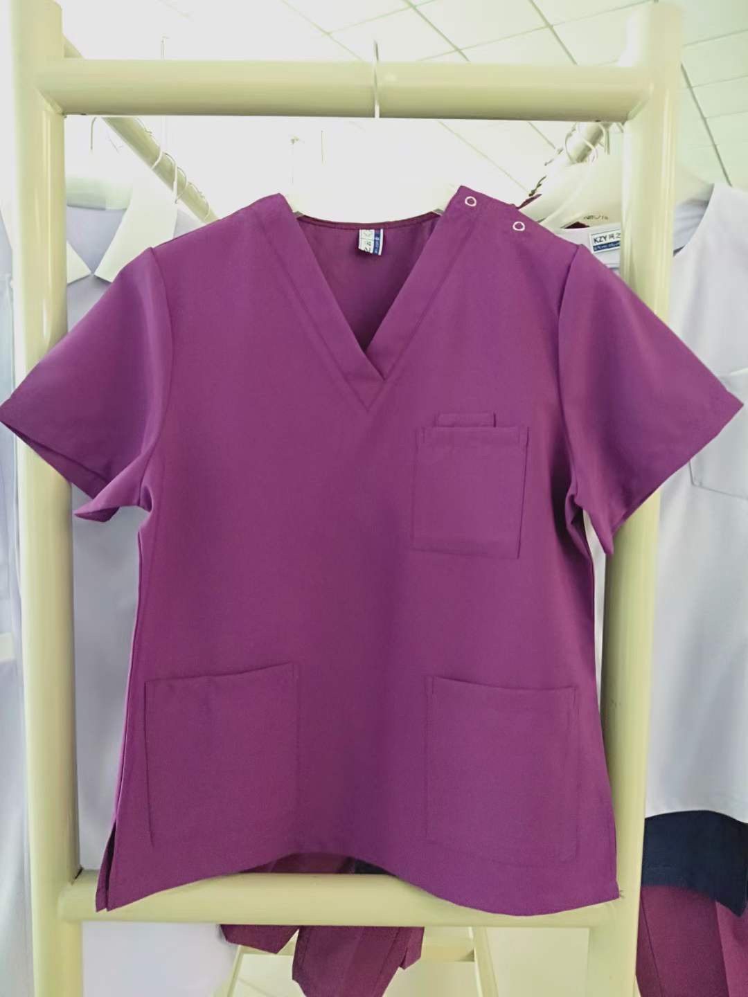S&J OEM Medical Clothing Hospital Uniform Doctors Nurses Men Women Hospital Clothing Patient Gown Clothes Cotton Unisex Custom