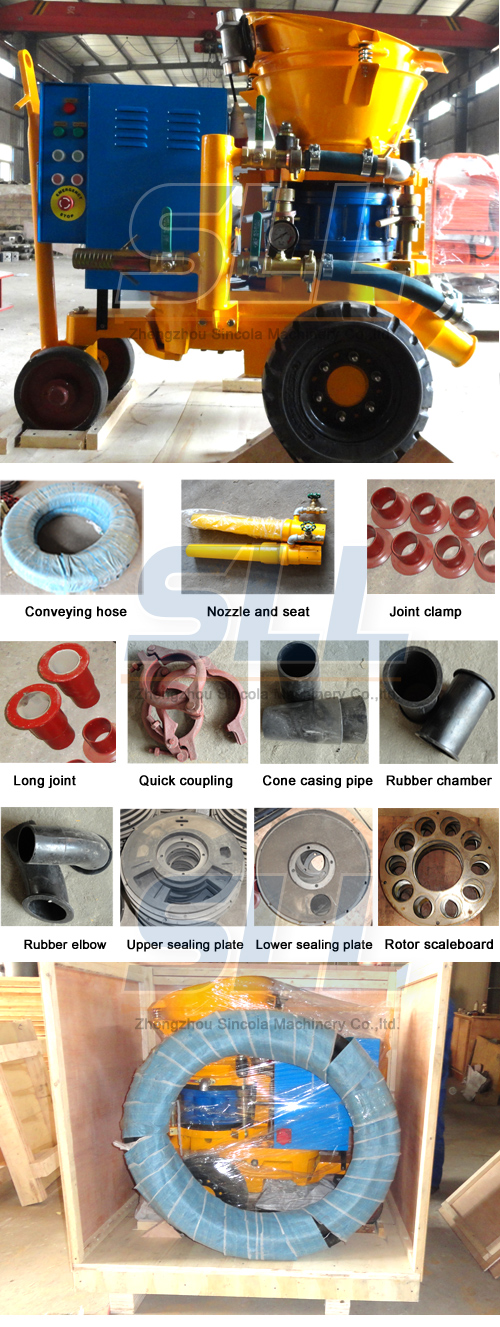 Concrete shotcrete machine