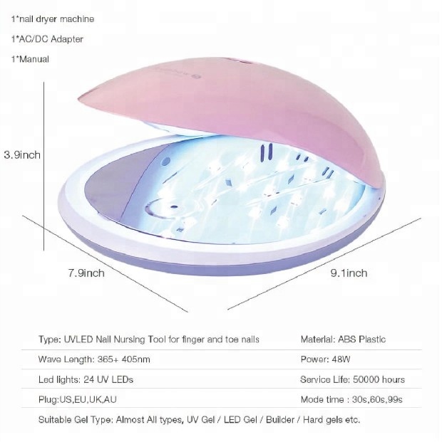 Professional Nail Art Fast Curing Dryer 48w UV LED Nail Dryer For Nail Gel Salon