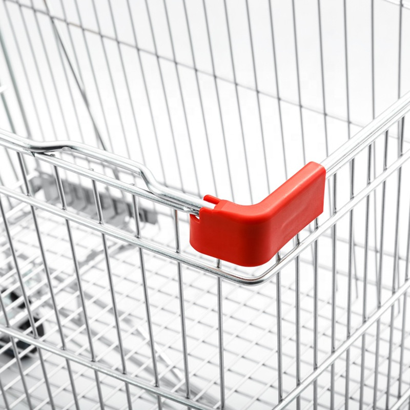 Zinc Plated 0.87M 80LTR Lightweight Shopping Cart With Wheels For Retail Shop