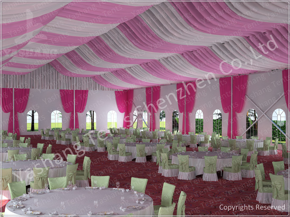 Frame Outdoor Event Tent , event canopy tent Transparent Glass and Hard Sandwich Wall