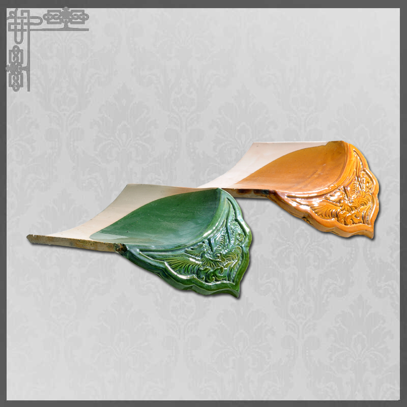 Chinese Gazebo Green Glazed Roof Tiles Terracotta Handmade Tea House Garden