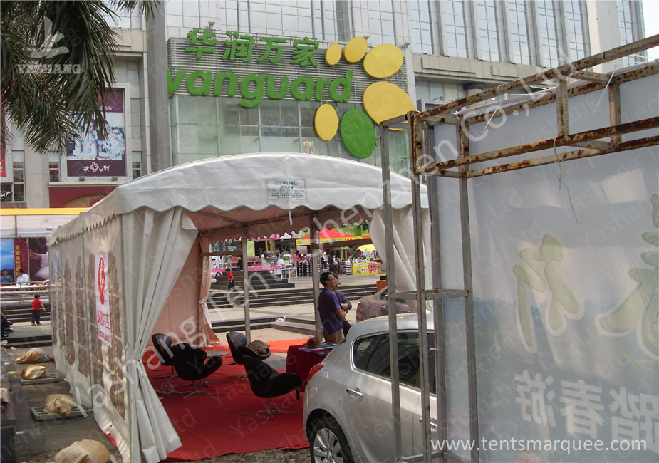 Aluminum Profile UV Resistant Car Outdoor Exhibition Tents White PVC Fabric Cover
