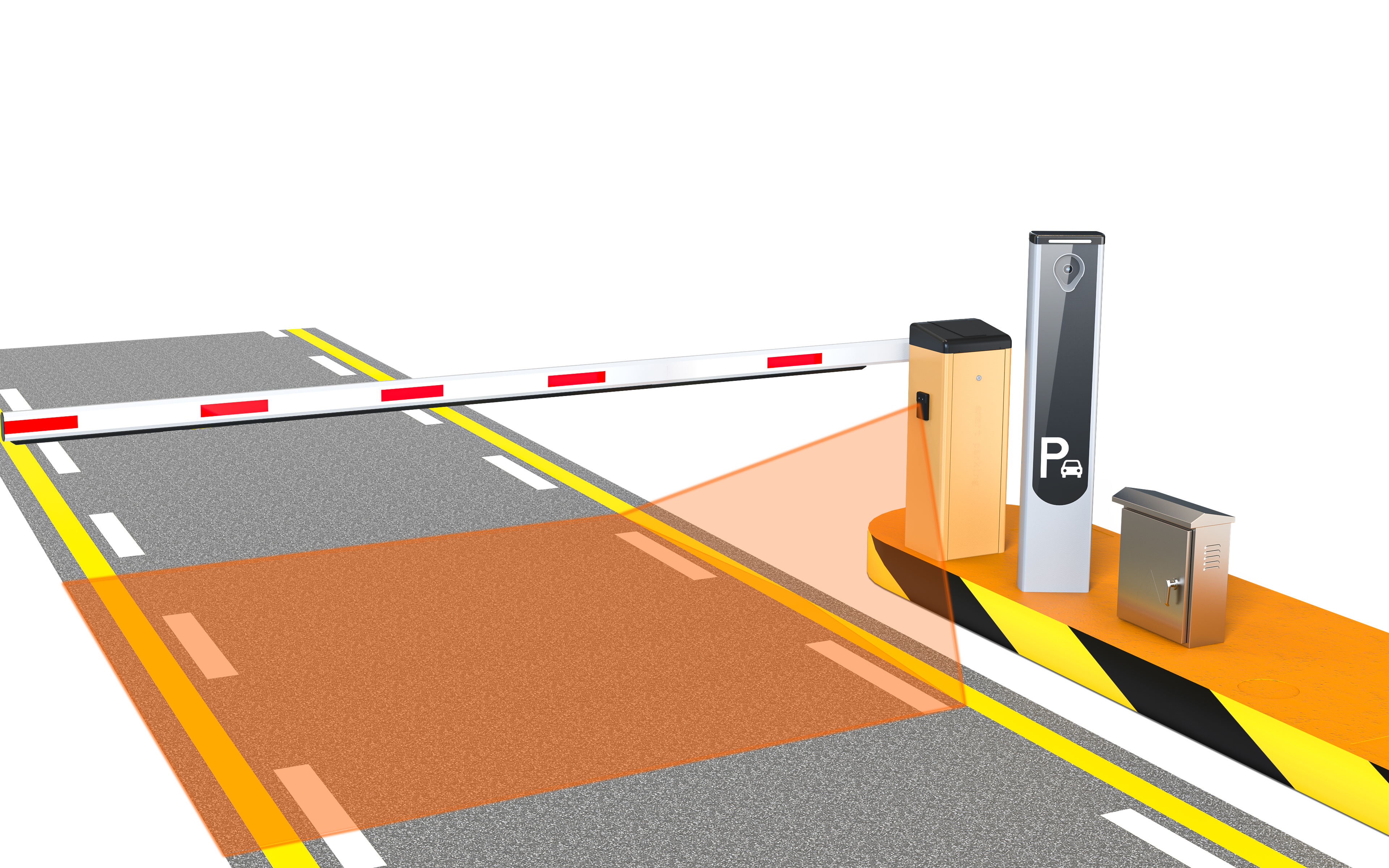 79GHz Millimeter Wave Barrier Gate Radar with Anti Crush Trigger Detection Bluetooth Debugging and RS485 Output