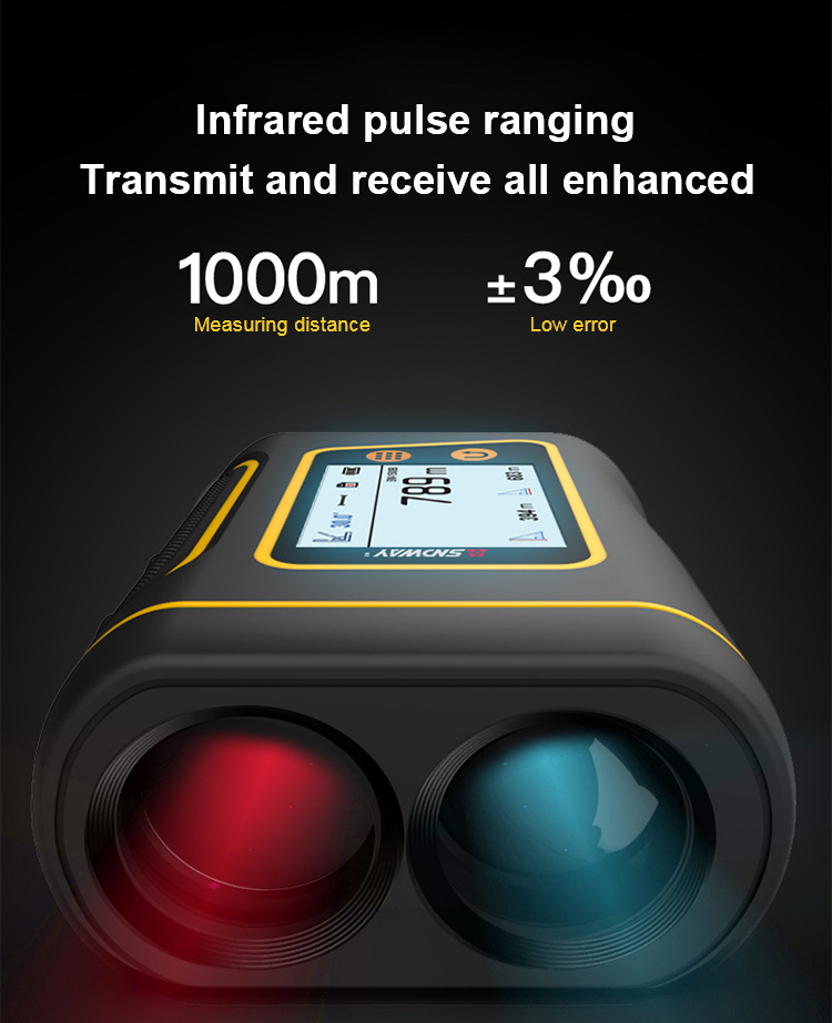 1000m Laser Rangefinder Rechargeable Class 1 Monocular Customizable Golf Rangefinder