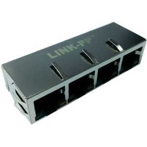  Rj45 1x4 10/100Base-T XFATM9-CLYG4-4MS Lan Jack Shield W/LED Manufactures