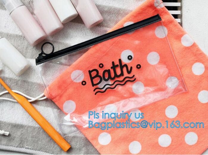 Zip lockkk bag with handle & slider, reclosable pvc clear plastic slider Zip lockkk bag, Reusable slider white small nylon cle