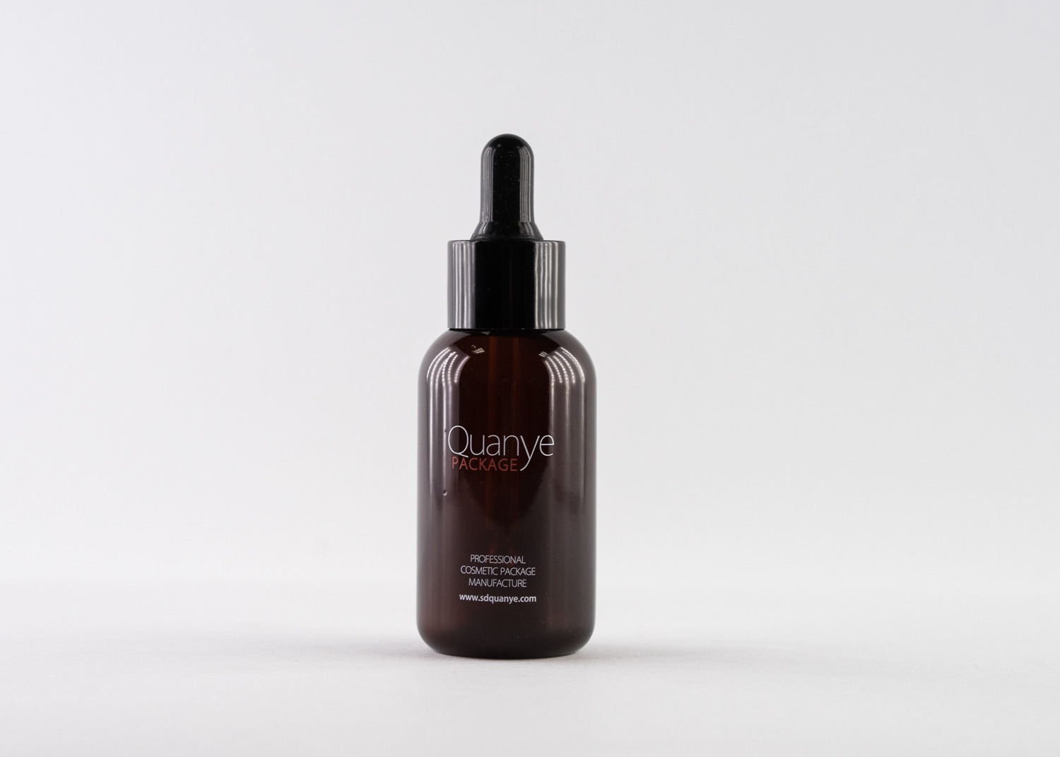 Round Shoulder Eye Serum PET Plastic Bottle With Glass Dropper 50ml 300ml