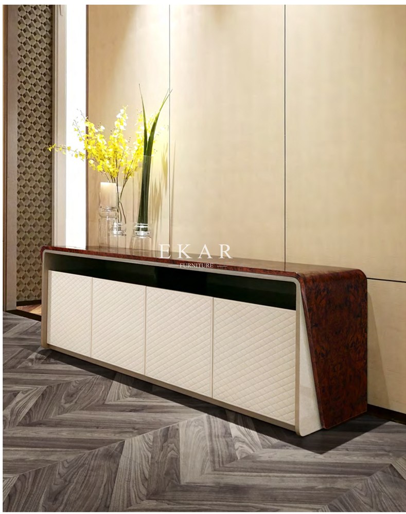 Modern Grey Wooden Cabinet Dining Room Sideboard W009D7