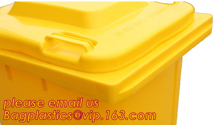 Plastic Wheeled Trash Can Outdoor urban facilities color coded waste bin, Outdoor no wheels trash bins, BAGPLASTICS PAC