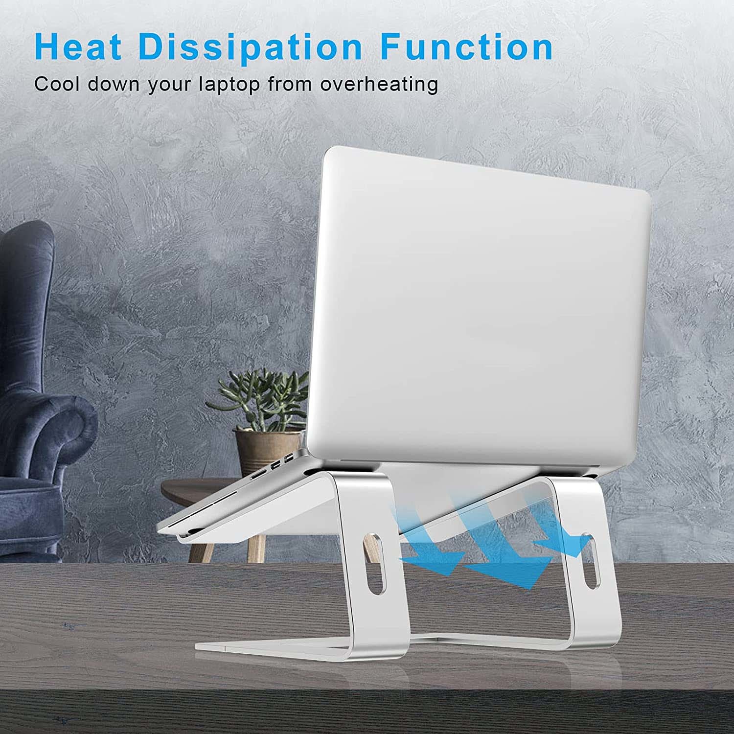 Ergonomic Aluminum Portable Adjustable Laptop Stand Detachable 26cm