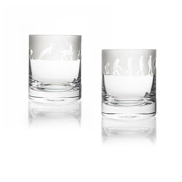 Hot Selling Lead-Free Crystal Whiskey Glass Sandblasted Sea Wave Glass Custom