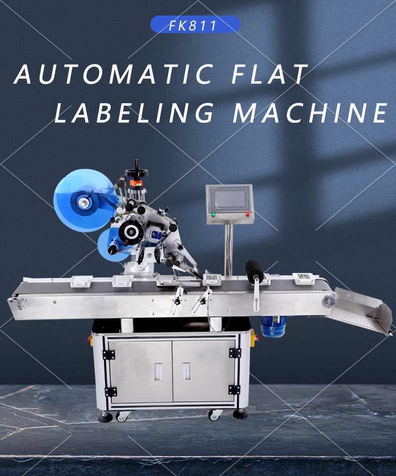 FK811 Flat Labeling Machine for Pet Glass Bottle Semi Automatic Labeling Solution