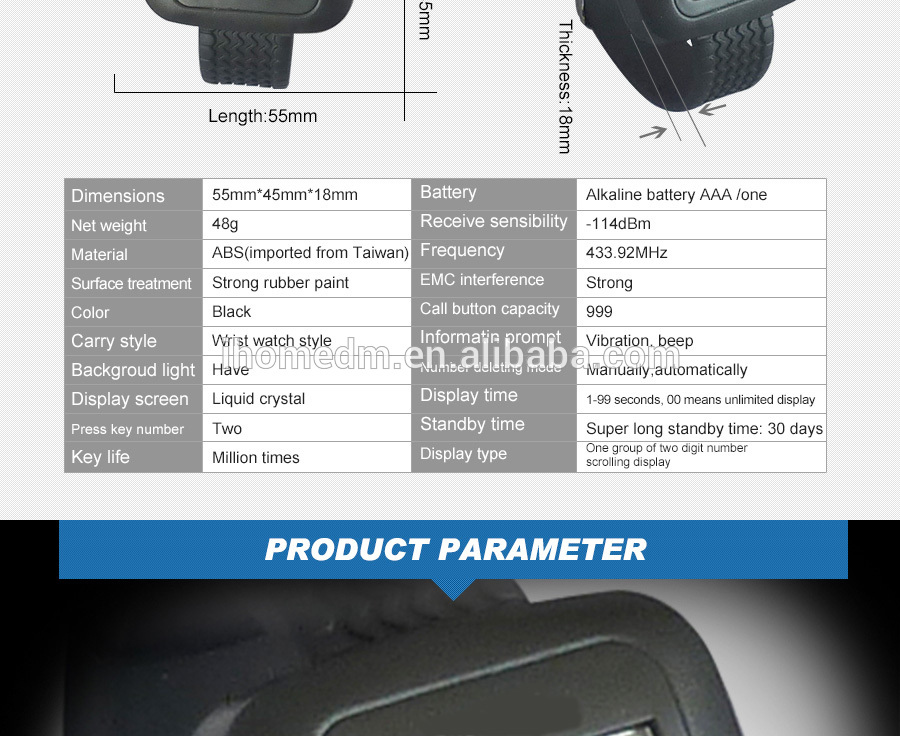 Liquid crystal display waterproof wrist watch with long standby time