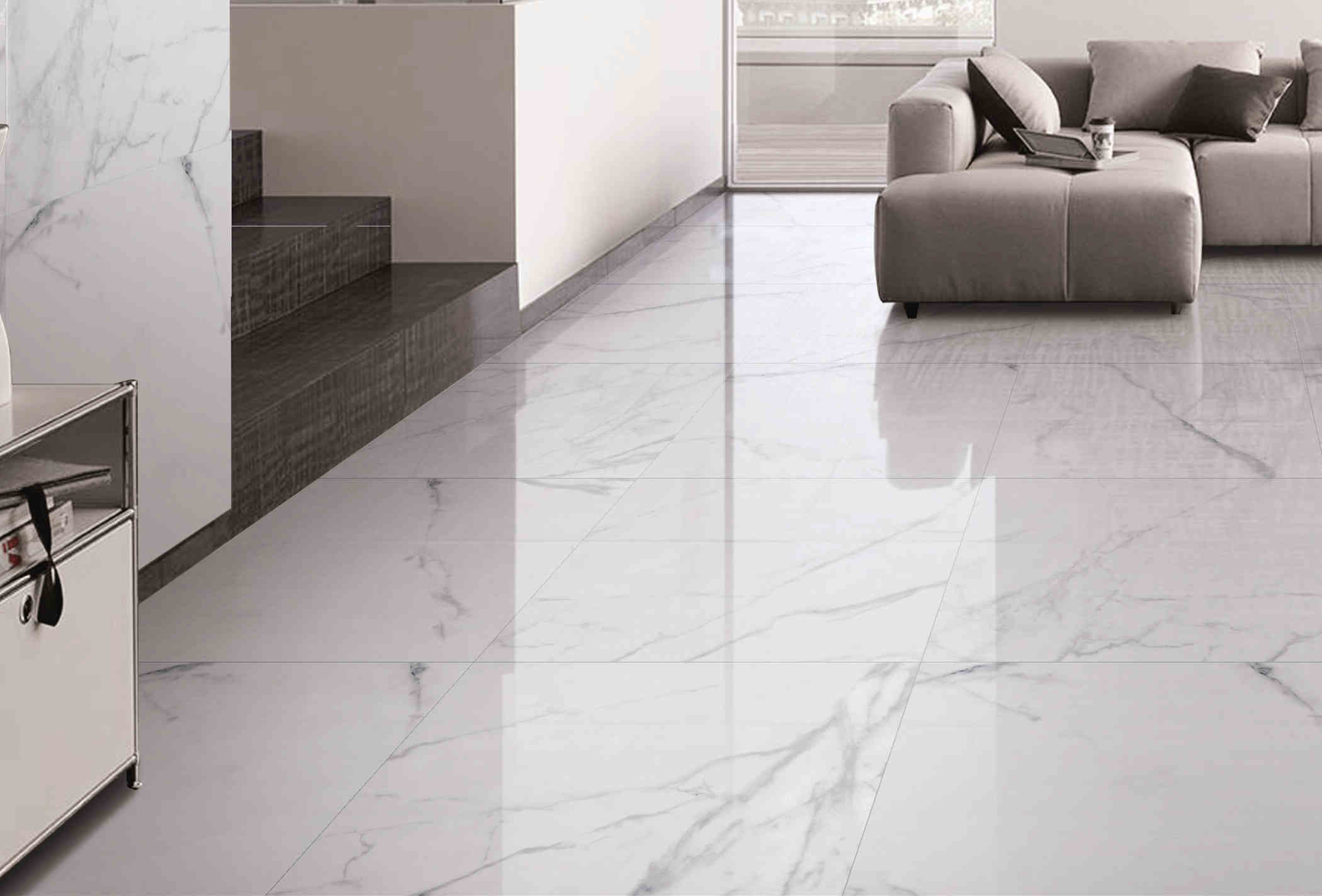 Popular Glazed Matte Marble Look Porcelain Tile 60x120 Cm Size Super Hardness 24x48 Porcelain Tile