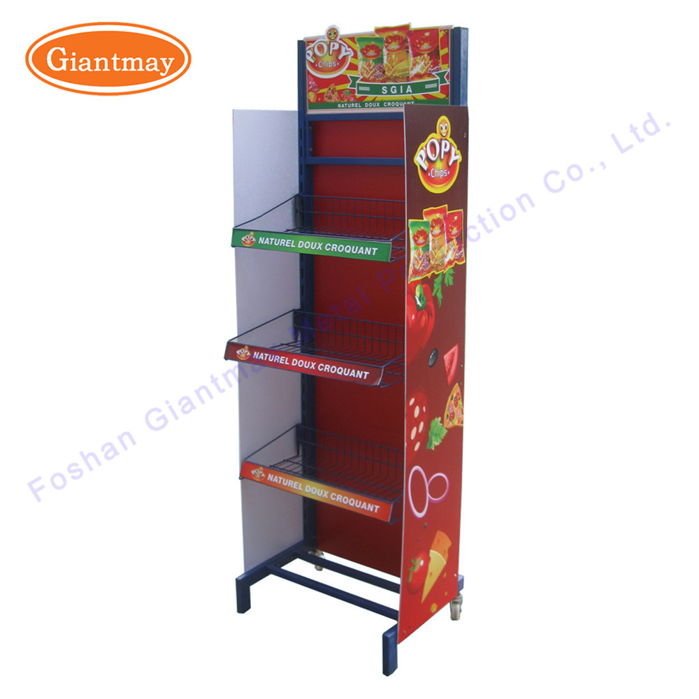Potato Chips Floor Stand Grocery Bread Retail Display Rack