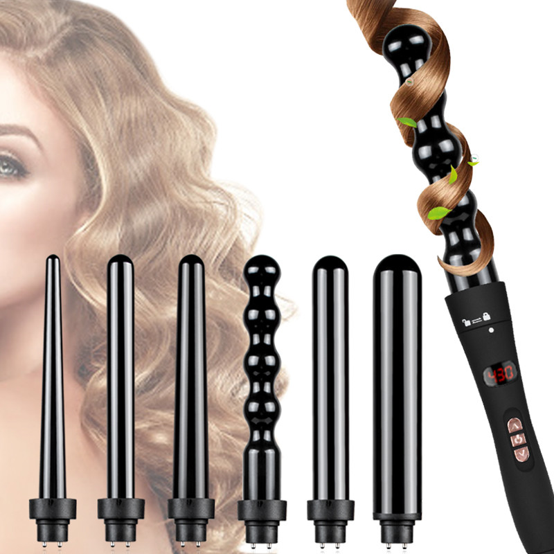 6 In 1 Interchangeable Ceramic Curling Set