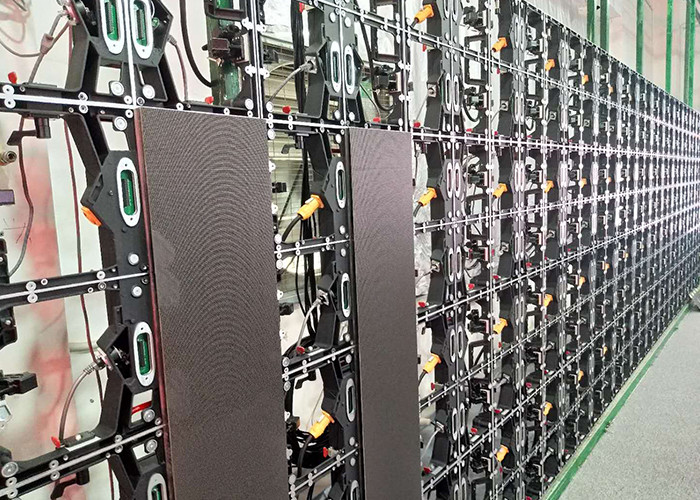 1R1G1B P8mm Transparent LED Display IP65 LED Mesh Curtain Screen 1000*500 Mm Cabinet Size