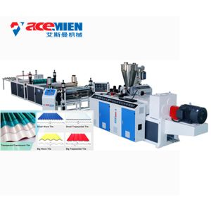 China Glazed Recycle Pvc Trapezoid Plastic Roof Making Machine on sale