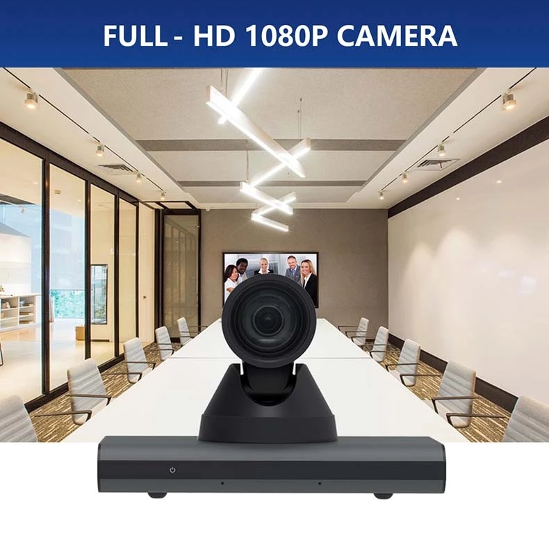 Android video conferencing endpoint with full HD 1080p 12x optical zoom camera for office video conference