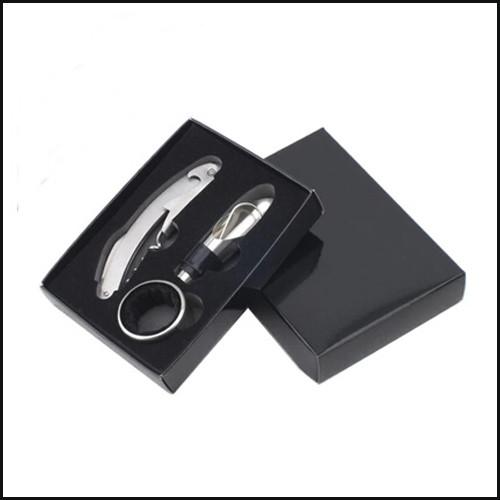 New Arrival 3pcs set Promotional gift wood stainless steel wood bottle opener