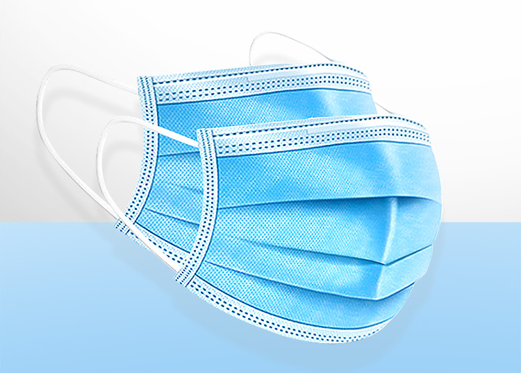 High Protective 3 layer non-woven fabrics ear loop disposable protective face mask
