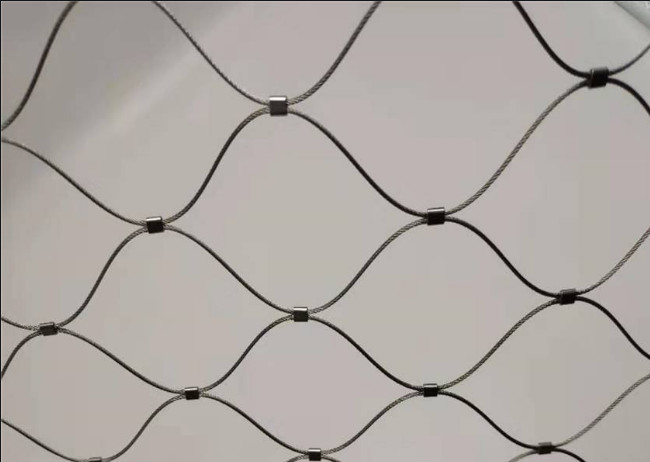 50*50mm Zoo Aviary Mesh Ferruled Stainless Steel Rope Net 7*7