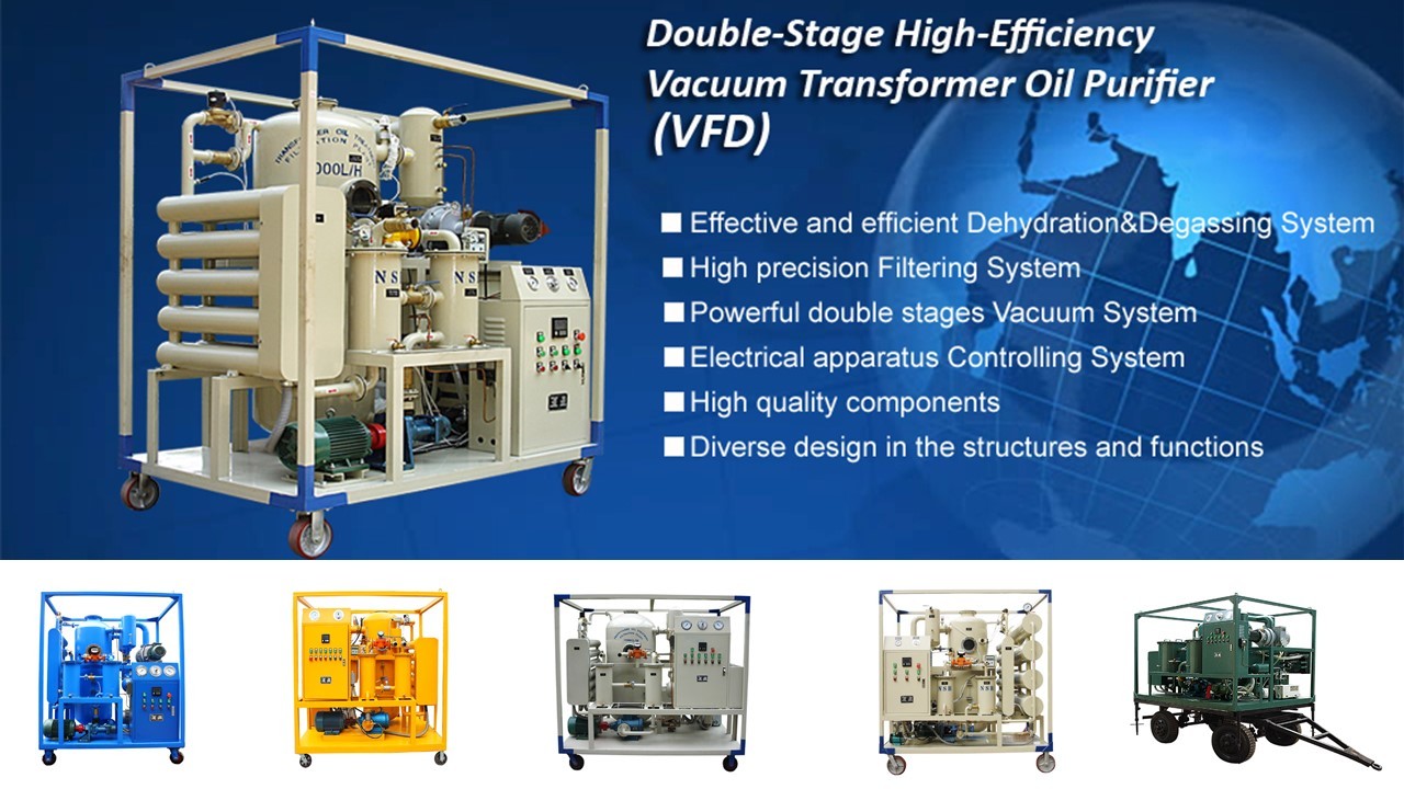 Double Efficient Vacuum Oil Purifier Degassing Regeneration Vacuum Cleaning System